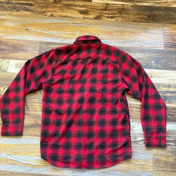 Dixxon Flannel Devil Dog Shirt Mens M Red Plaid  Anniversary Edition *See Des* - Picture 6 of 7